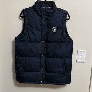 Chelsea FC Football Club Navy Puffer Vest with Logo Size Medium